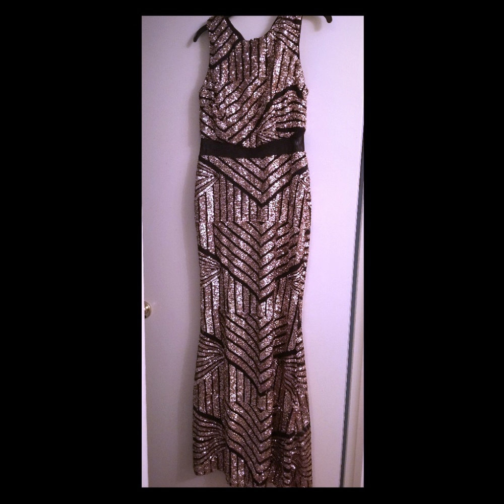 Long sequined gown